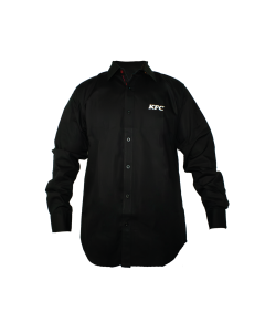 100% Cotton Men's Leadership Team LS Shirt - Black