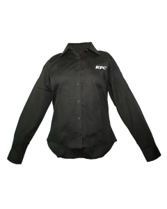 100% Cotton Women's Leadership Team LS Shirt -Black