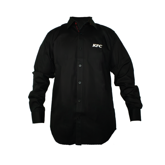 100% Cotton Men's Leadership Team LS Shirt - Black