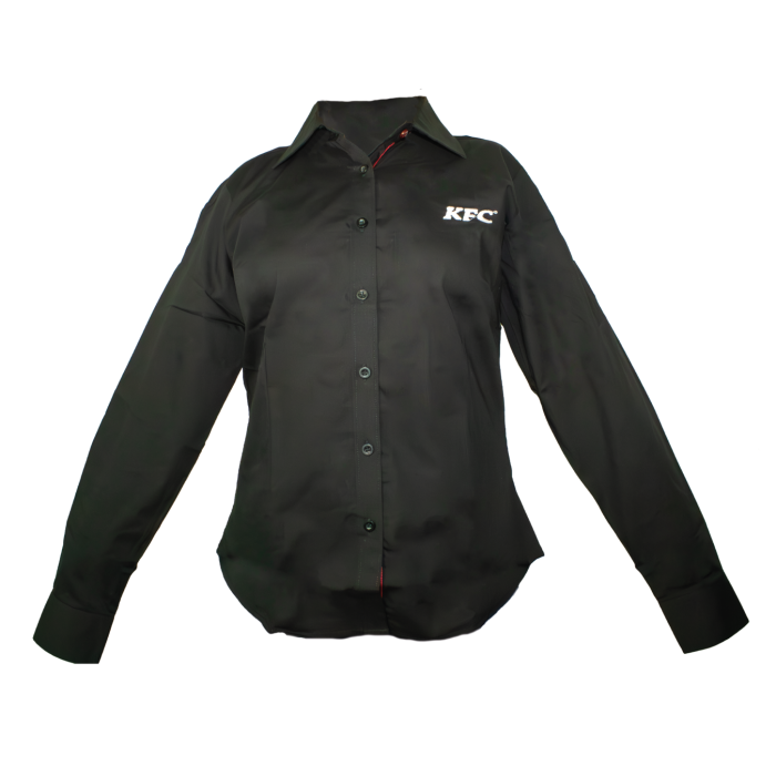 100% Cotton Women's Leadership Team LS Shirt -Black